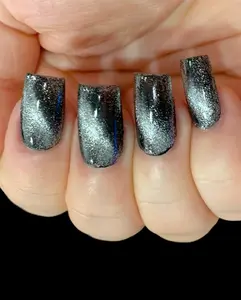 Metallic Magnetism - Polish Me Silly - Magnetic Multi-chrome Chrome Silver Sparkle Nail Polish Multi Color Shifting: Oil Slick