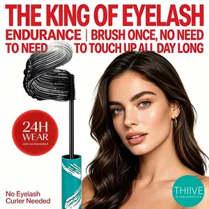THIIVE 24H Long-Lasting Waterproof  - No Eyelash Curler Needed, Volume & Curl That Won’t Budge All Day everyday mascara white