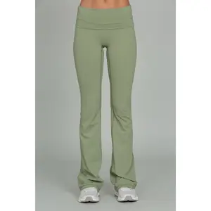 Matcha Essential Foldover Flare Pant