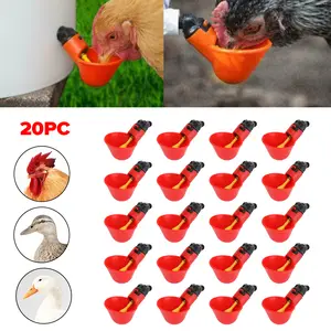4pcs/20pcs Water Drinking Cups Chicken Waterer Automatic Poultry Drinkers