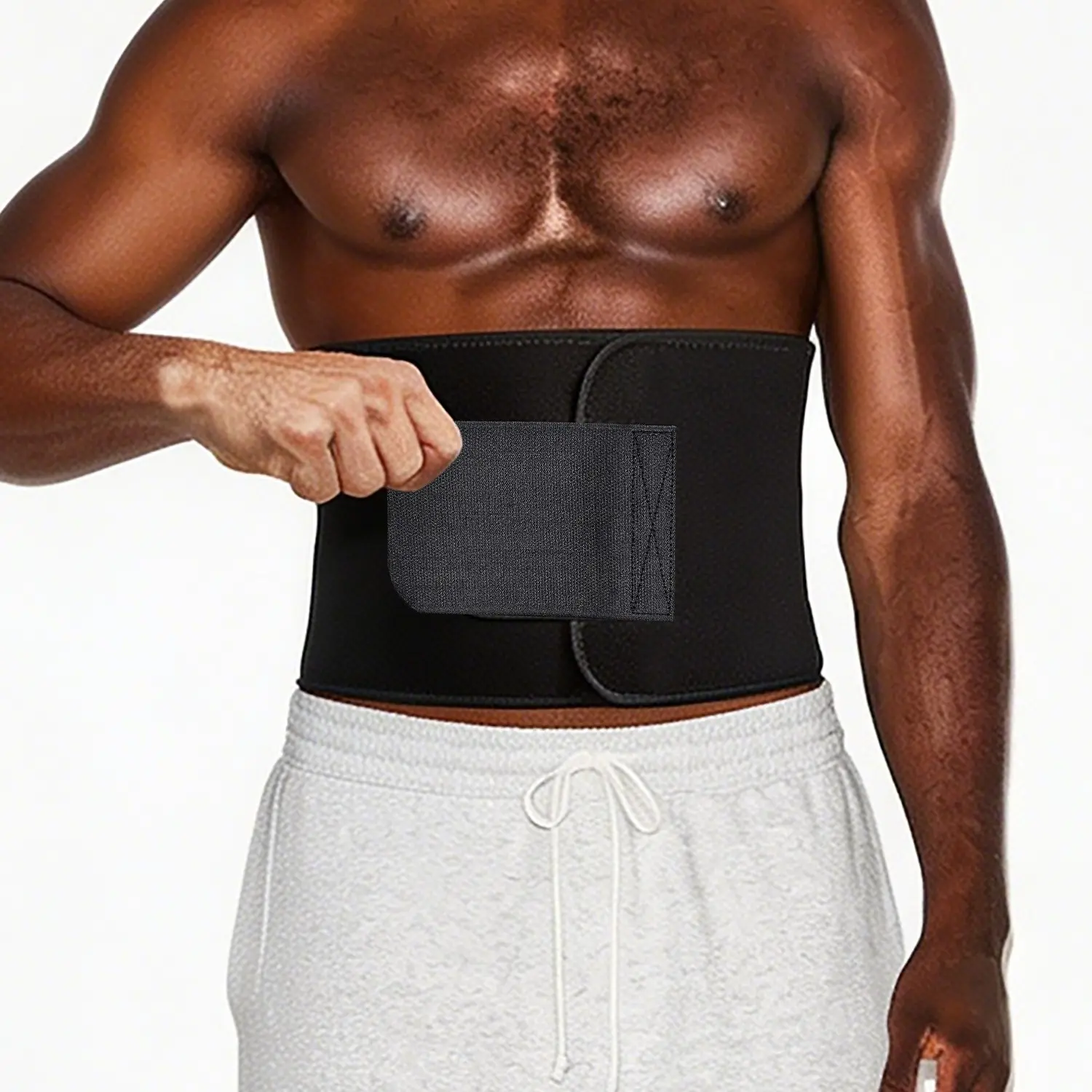 Premium Waist Trimmer & Trainer Belt, Sporty Waist Slimmer for Men and Women, Sweat-Enhancing Wrap, Adjustable Fit, Sporty Style, All Seasons