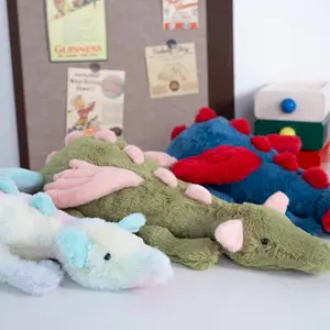 New 50cm Color Cherry Dragon Baby Doll Bedroom Pillow Flying Dragon Play With Plush Toys Pet Holiday Gift