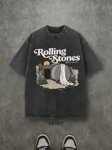 The Stone Was Rolled Away Unisex Christian Washed Shirt, Christian Scripture T-Shirt, Vintage Retro Washed Shirt Single-Sided Printed (230 Heavyweight Pure Cotton T-Shirt) High Quality Christian T-Shirt, Christian Gifts, Men's And Women's Shirts