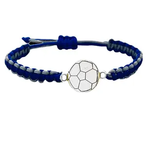 Silver Soccer Rope Bracelet - Pick Color
