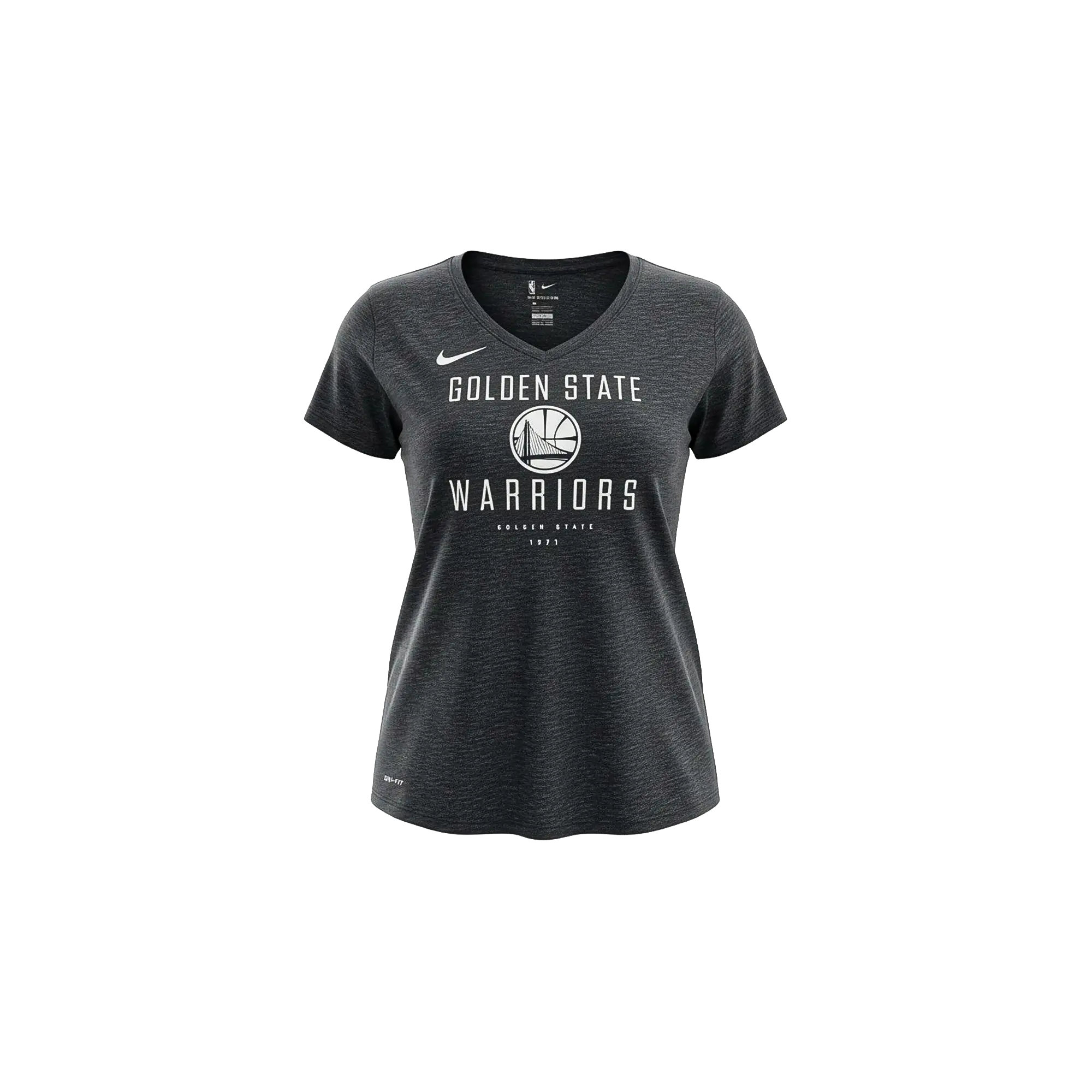 NBA Golden State Warriors V Neck T-Shirt WMNS "Black" 934331 010