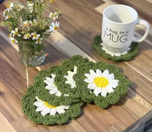 Crochet Daisy Coaster