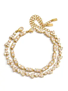 Classic Hollowed-Out Five-Pointed Star Bracelet For Women Stackable Bracelet Delicate 18K Gold Plated Stainless Steel Layer Bracelets Gift High Quality Bracelet