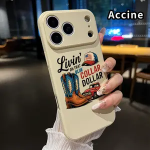 Phone Case Compatible with iPhone 17 Pro Max 16 Plus 15 14 13 12 11 XR Air E Blue Collar Lifestyle Liquid Silicone TPU Lens Protection Soft Cover for Boy
