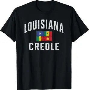 Louisiana Creole Flag Vintage T-Shirt | Unisex Cotton T-Shirt | Unique Gift Tee
