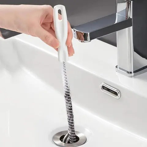 1 Piece Pipe Dredging Brush Bathroom Hair Sewer, Flexible Heavy Duty Drain Cleaner, Home Sink Hair Remover, Bathroom Sewer Cleaning Brush, Kitchen Gadgets