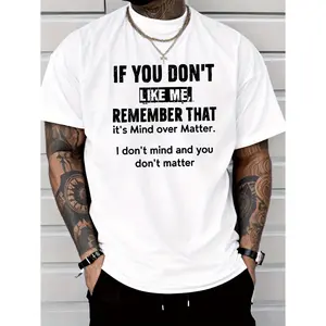 Men's humorous and sarcastic statement apparel Graphic T-Shirt - 100% Cotton Short Sleeve Crew Neck Regular Fit Casual Wear | Soft & Breathable Fabric, Durable Print, Everyday Comfort, Machine Washable, casual streetwear with bold text design urban casual