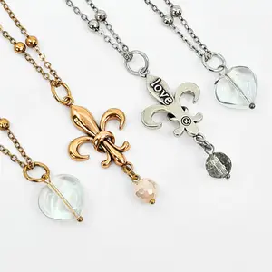 Love Fleur-de-Lis Dainty Necklace