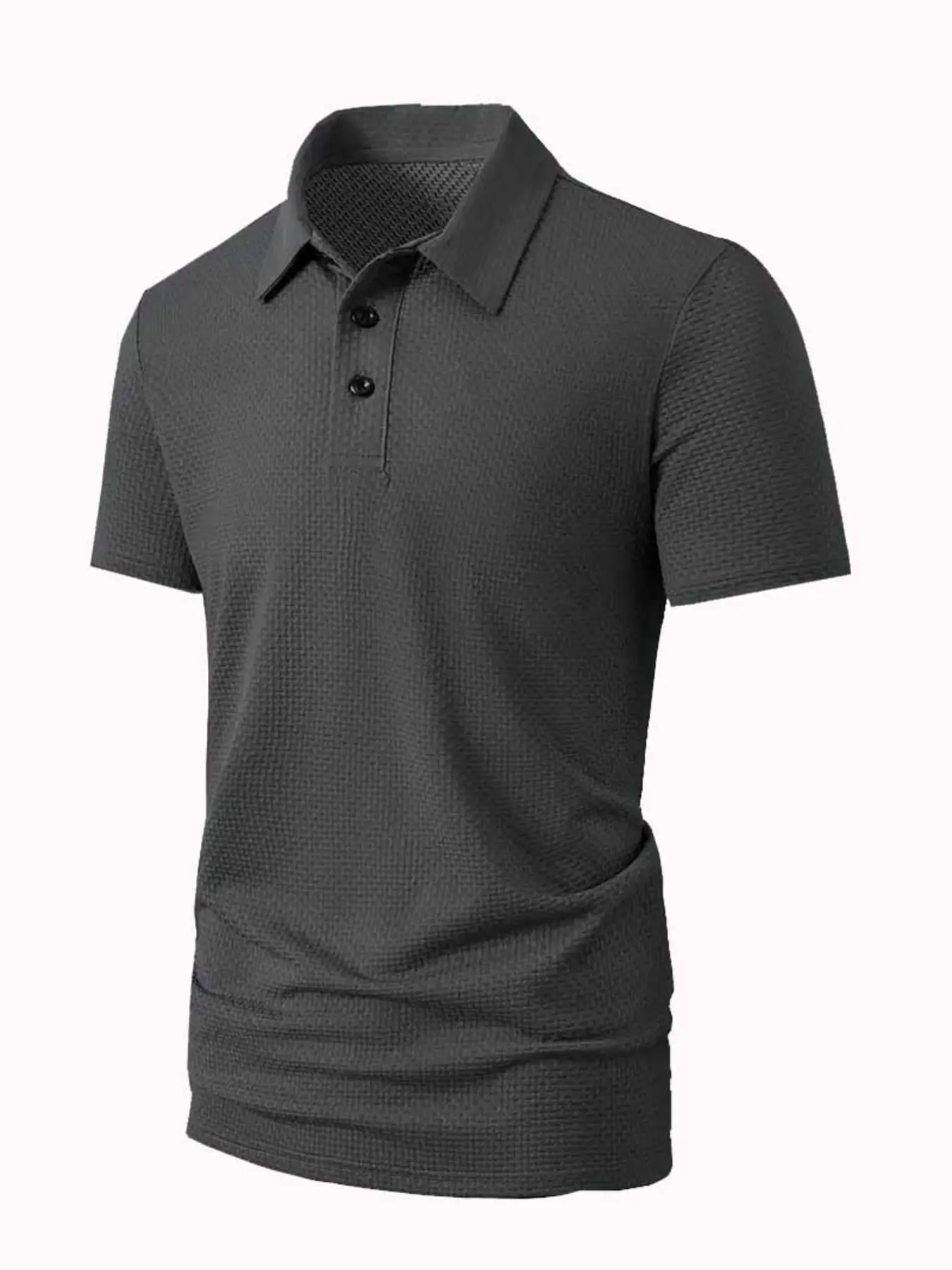 Men's Summer Casual Classic Short Sleeve Fitted Polo Shirt, Comfortable Pure Color Golf Style, Perfect Gift for Husband and Father