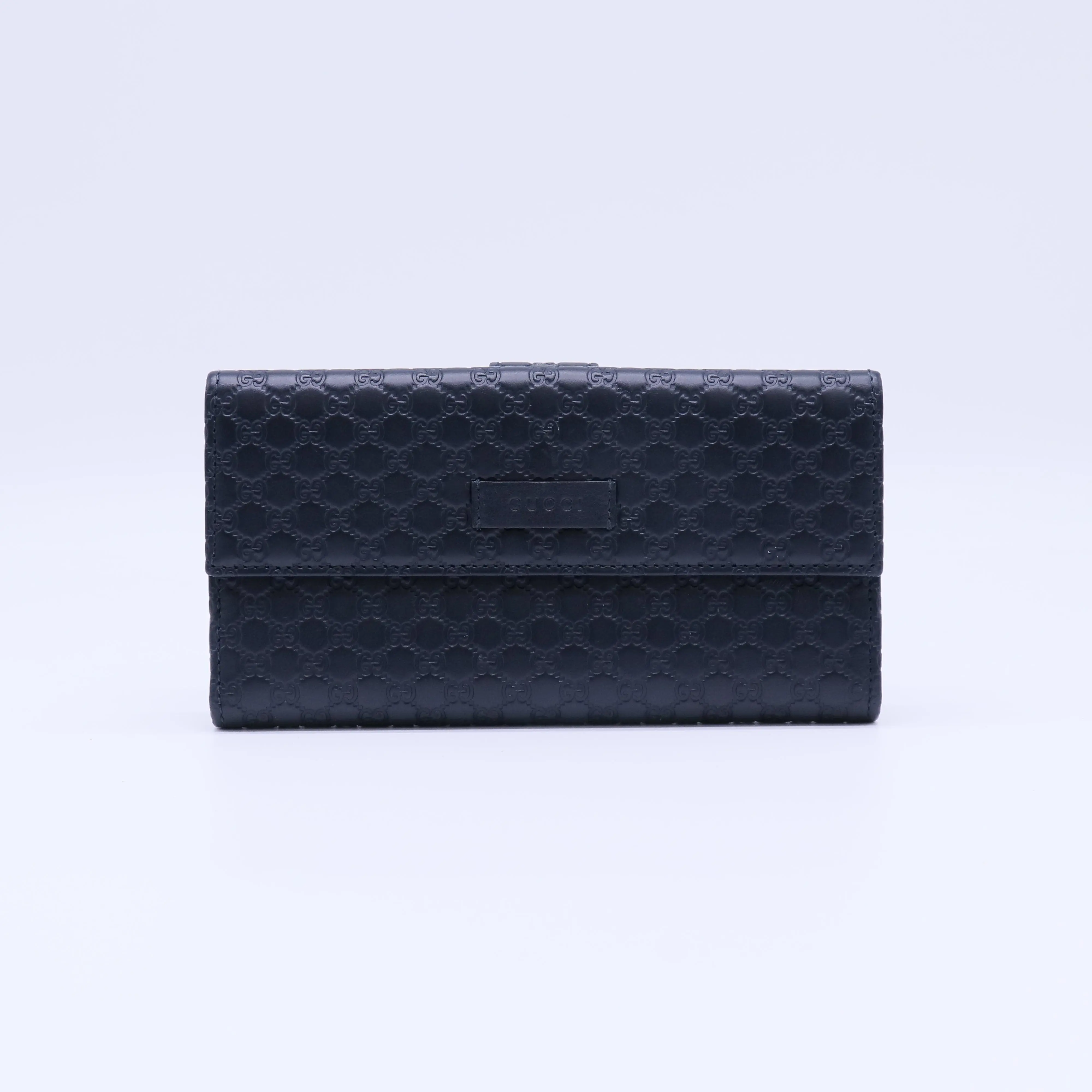 Pre-owned GUCCI Leather Small Leather Goods Microguccissima Continental Wallet W21800