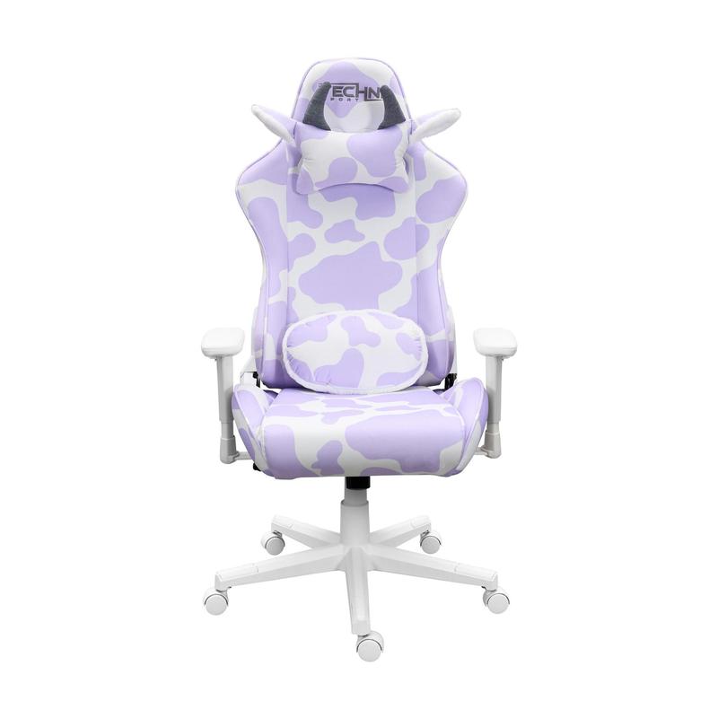 Techni Sport Cow Print Memory Foam AdjustablePC Gaming Chair