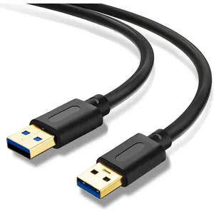 USB 3.0 A to A Male Cable 3Ft,USB to USB Cable USB Male to Male Cable USB Cord with Gold-Plated Connector for Hard Drive Enclosures, DVD Player, Laptop Cooler (3Ft/1M)