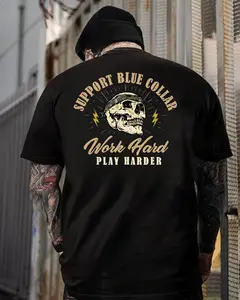 Support Blue Collar Work Hard Play Harder T Shirt – Working Class Pride Hoodie, Blue Collar Sweatshirt