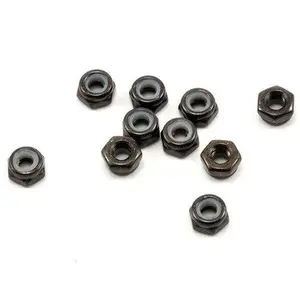 Axial M3 Thin Nylon Locking Hex Nut (Black) (10pcs)