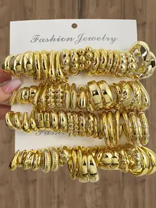 40 Piece Bamboo C-Shaped Earrings Set, Fashionable Huggie Earrings, Multi-Style Shiny Fashion Elegant Women's Earings, Perfect Gift for Friends, Fashion Jewelry