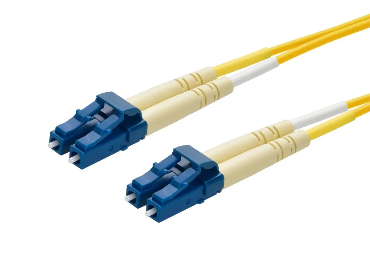 Monoprice 46026 1 m Single Mode Fiber Optic Cable, LC-LC UL 3 mm 9-125 OFNR Duplex - Yellow
