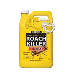Harris Roach Killer Liquid Spray with Odorless Non-Staining 12-Month Extended Residual Kill Formula EPA Registered 1 Gallon