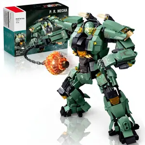 Annihilation Ranger Mecha Building Set, Warrior Robot Action Figure Kit for Adults and Teens, Action-Packed and Creative DIY Project, Bold Collectible Gift for Mech Enthusiasts, Striking Combat Aesthetic for Shelf or Desk Display