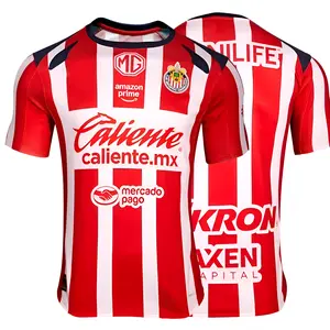 Men's and Women's Sports Fitness Chivas 25-26 Football Jersey Breathable Fast Drying 3D Printed T-shirt Sports Top