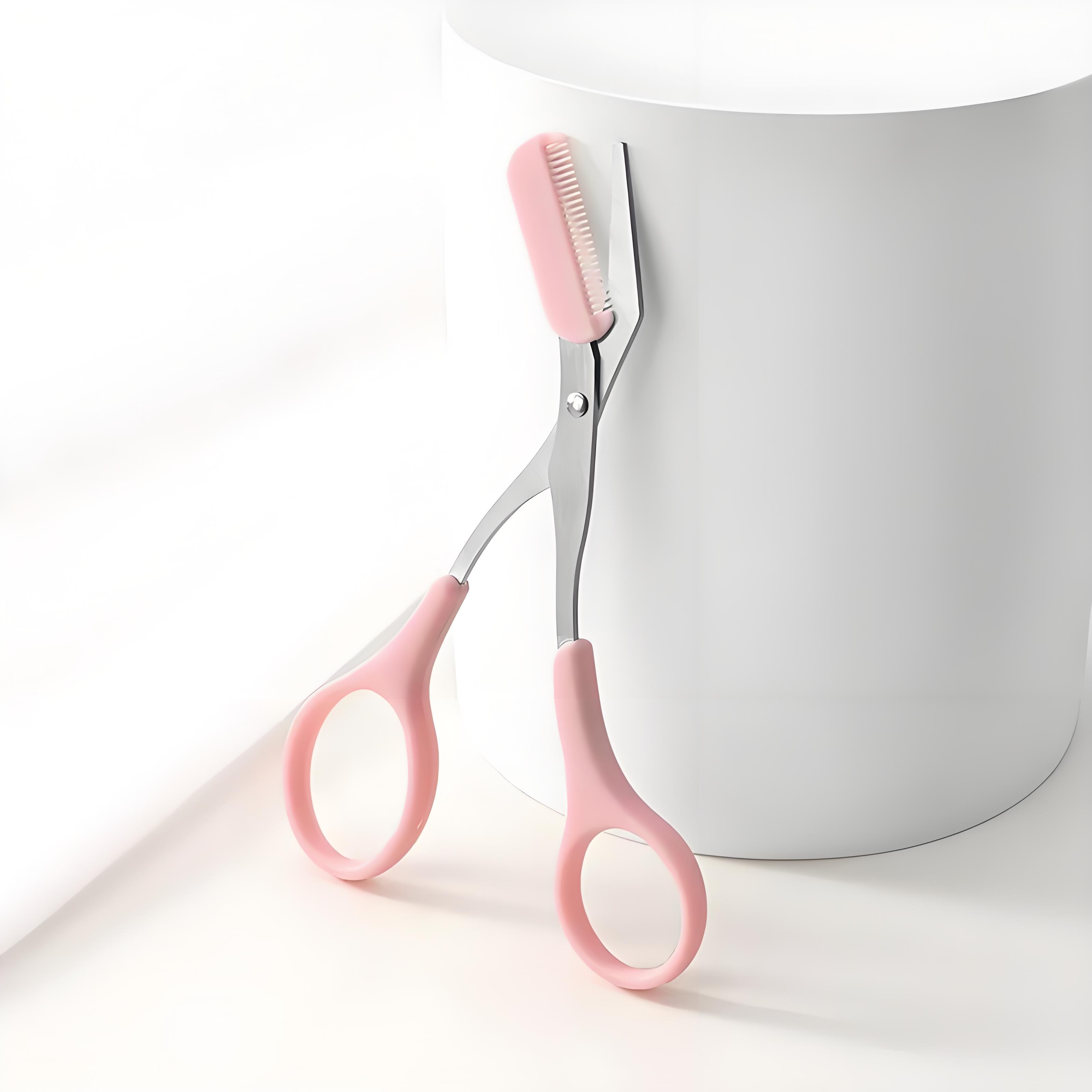 Eyebrow Scissors Set, 3-piece set eyebrow trimmer, eyebrow shaping tool, eyebrow products for women and girls, portable eye makeup tools for home and travel