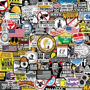 150 PCS Hard Hat Stickers (Dirty) for Construction, Oilfields, Military & More