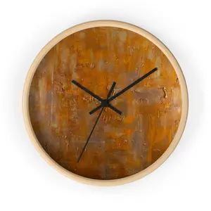 Rustic Wall Clock, Modern Decor, Home Kitchen Wall Art, Warm Toned Timepiece, Gift for Housewarming, Minimalist Design