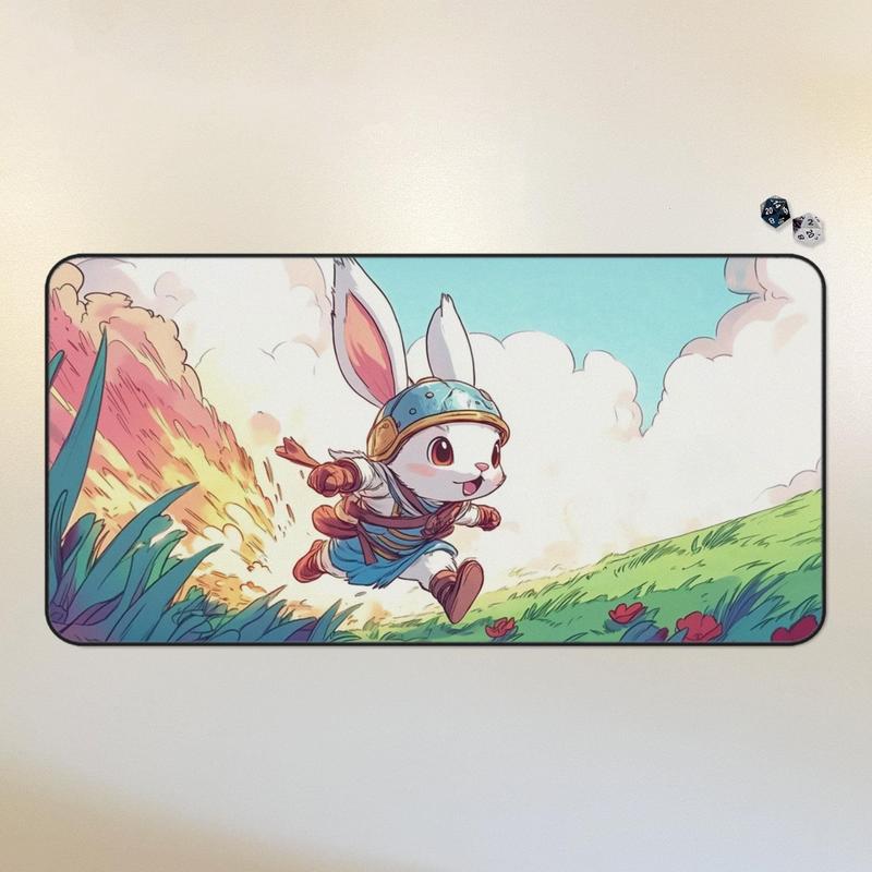 bloomburrow bunny MTG playmat, baylen the haymaker, cute anime rabbit ...