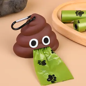 Pet Waste Bag Dispenser, Dog & Cat Feces Collector, Garbage Separator, Lightweight Compact Storage Box, Fixed on Leashes Backpacks Belt Loops