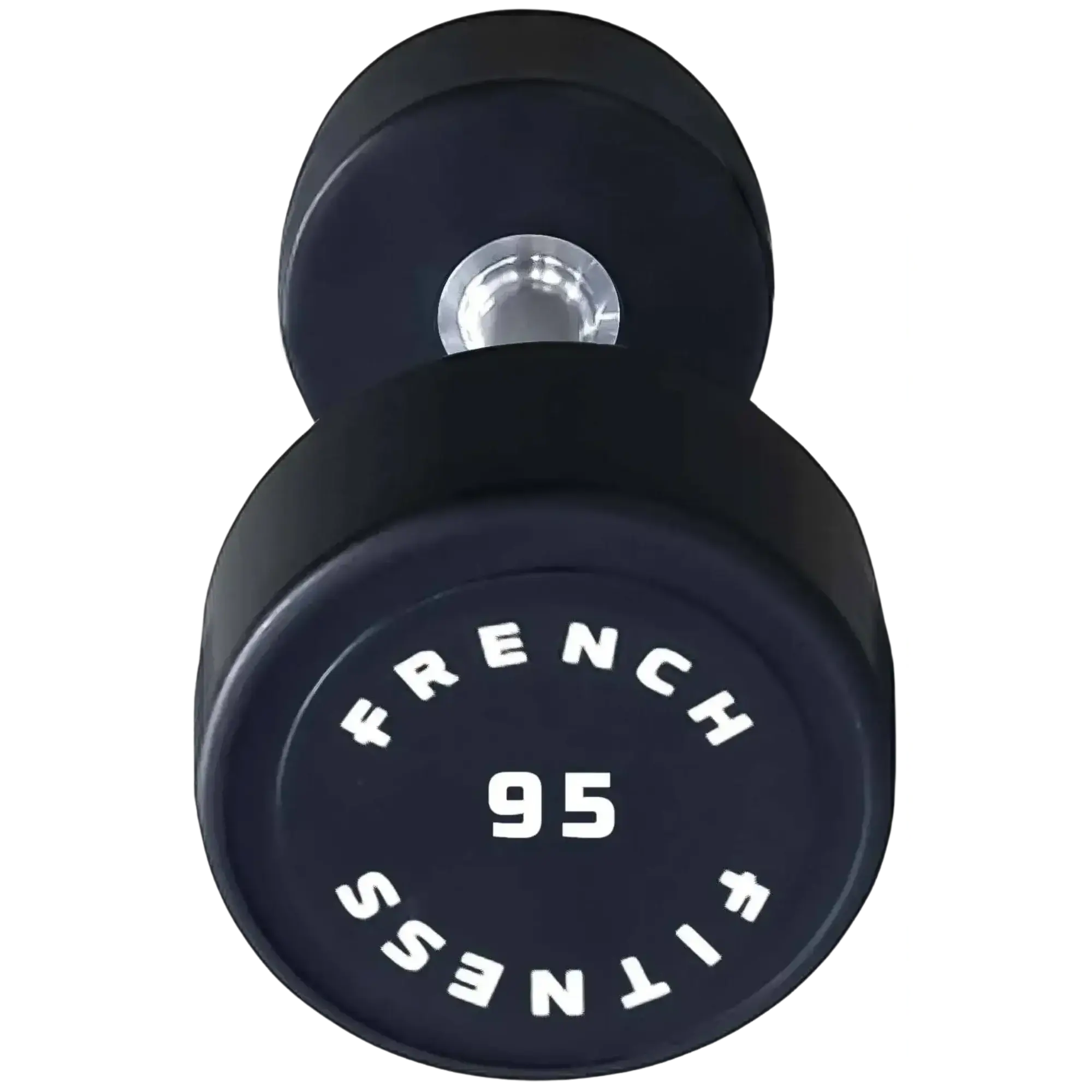Urethane Round Pro Style Dumbbell, 95 lbs Single - Durable, Odorless, and Shock-Resistant Weight for Strength Training, Dumbbells, French Fitness
