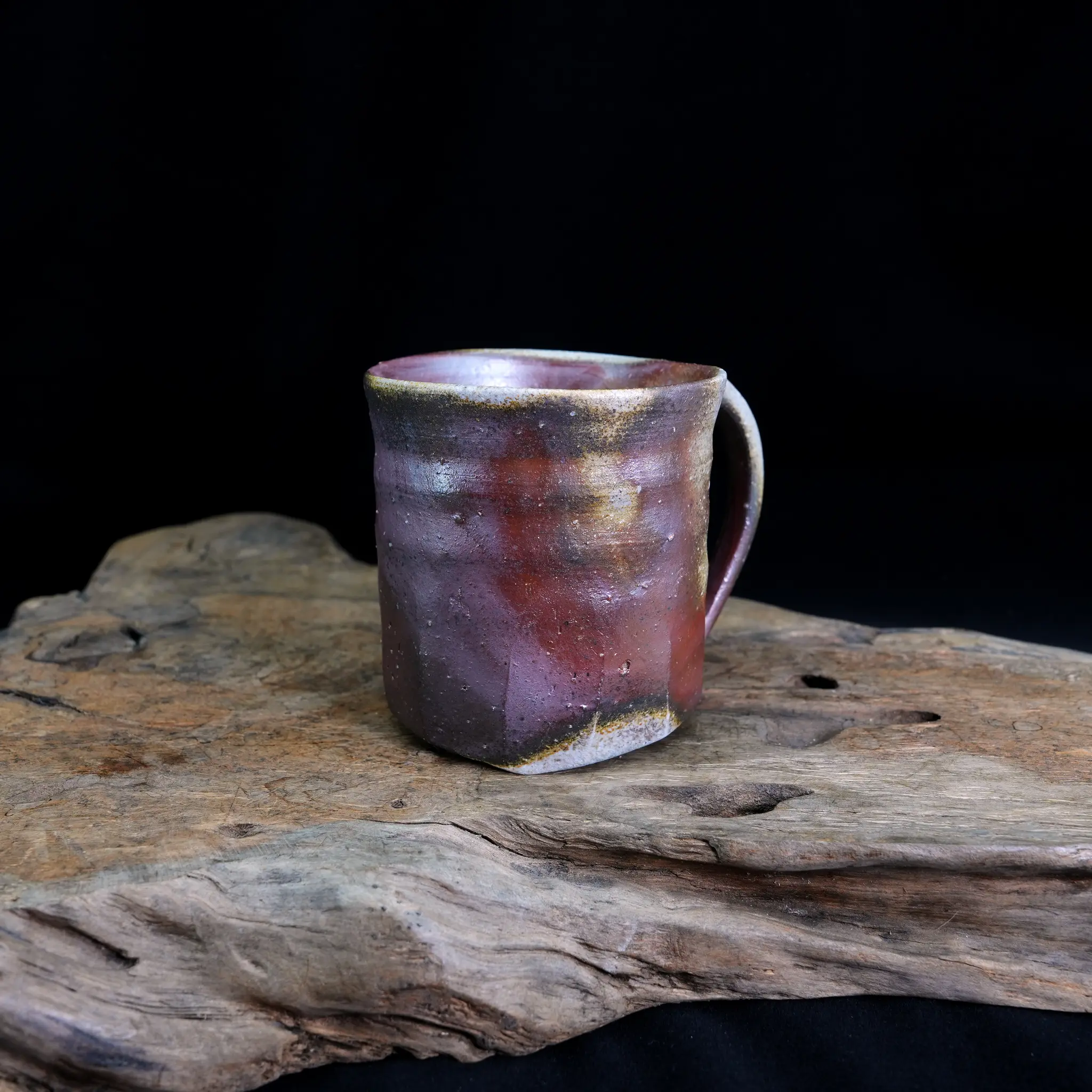 Japanese Bizen-yaki Cloud Pattern Mug