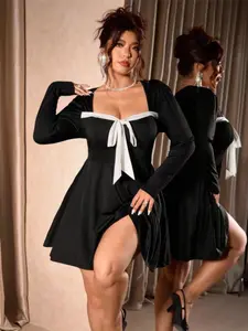 Plus Size Women's Evening DressWomen's Summer Floral Puff Sleeve Dress Sexy Square Neck Ruffle Mini Dresses High Waist A-Line Flowy Sun Dress Boho Beach Vacation Wedding Guest Outfits Elegant Cottagecore Backless Swing Party Skater Dresses with Smocked Ba