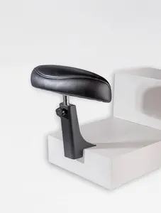 Belava Foot Rest with Mounting Bracket - In Black Powder Coat and Black Vinyl