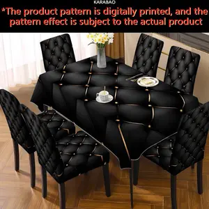 5/7pcs, Butterfly Rose Print Chair Cover Tablecloth Set, 5/7pcs, Easy Care, Reusable, Suitable for Dining Room, Living Room, Home Decor, Chair Covers Set