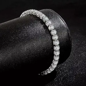 Shiny Micro Pave Zircon Tennis Bracelet For Men & Women Iced Out Hip Hop Style Holiday Gift