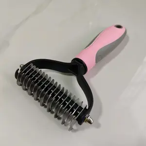 Pet undercoat deshedding Grooming Brush tool for dogs and cats, easy to use, effectively removes loose undercoat, tangles, and mats, suitable for all breeds, a great gift for pet owners