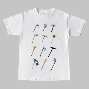 Fortnite Pickaxe Collection Graphic T Shirt Trendy Fun Printed Heavy  Gift for Men