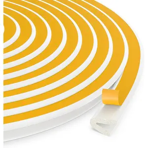Weather Stripping Door Seal, White V Shape Weather Stripping Seal Strip  for Door Frame Insulation Side, 1/2 Inch Wide X 19  Long, Self-Adhesive Soundproofing Window Gap Sealing Strip
