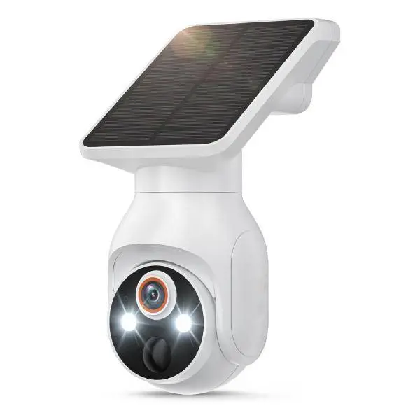 1080P Solar Security Camera Wireless Outdoor, 360° View Pan/Tilt,  Real-Time Alerts, Cloud Storage, 2-Way Audio, 2.4Ghz WiFi Only