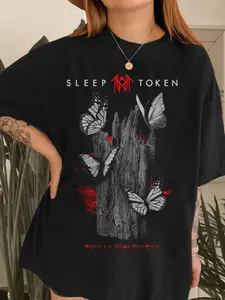 Sleep Token Butterflies Shirt S M L XL XXL Tshirt Official Band T-Shirt full size