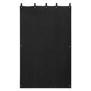VEVOR Sound Dampening Blankets, Soundproof Curtains with 80x 48 in, Soundproof Blanket with Grommets, Studio Grommeted Blanket, for Window, Door, Light Blocker, Music Recording, Black
