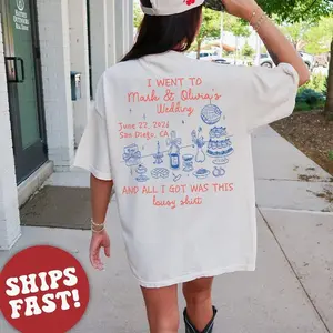 Comfort Colors© Custom Wedding Favor Shirts Wedding T Shirt Toss Newly Wed Gift Bridal Party Shirt