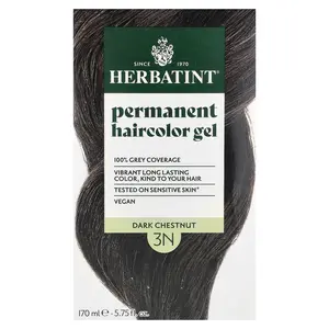 Herbatint Permanent Haircolor Gel, 3N Dark Chestnut, 5.75 fl oz (170 ml)