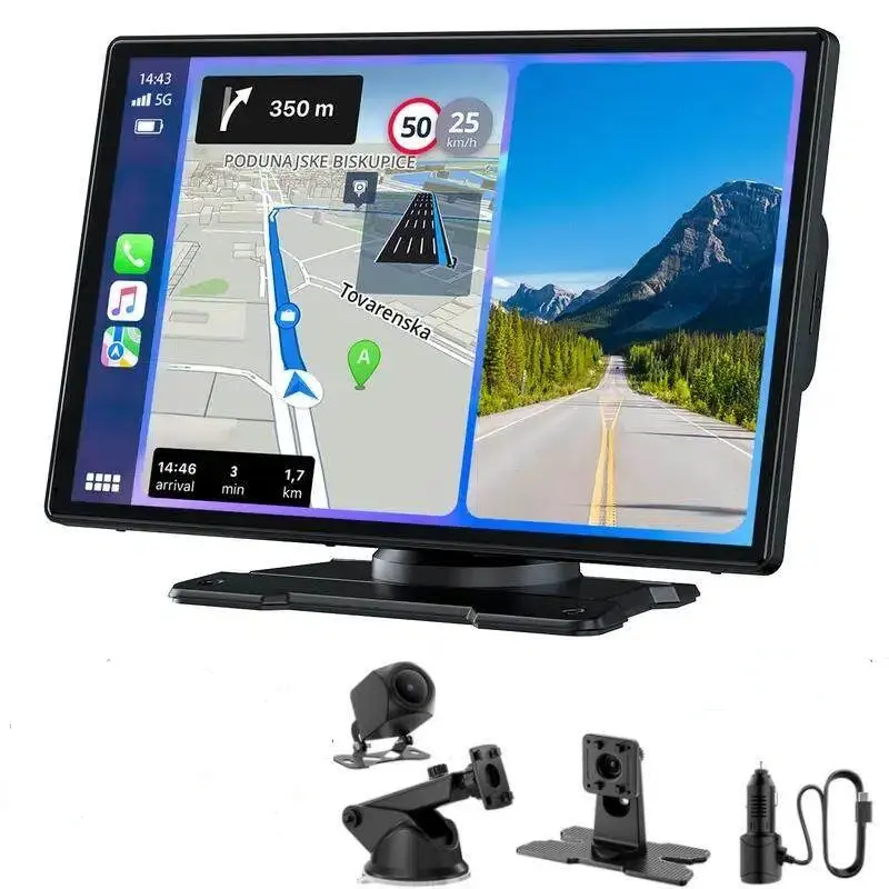 WHATOOK 9 in Portable Carplay Screen Car Play- Carplay Screen Monitor, Car Accessories，Portable Car Electronics