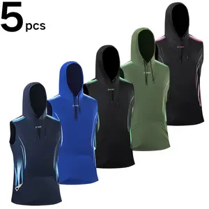 Breathable Sleeveless Hooded Vest with Modern Design Accents and Handy Pocket for an Active Lifestyle