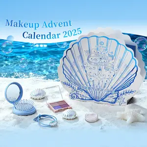 Color Nymph Liquid Makeup Wand Combo Bundle Moonlight Shell 24-Piece Pink Gift Set with Puff Hydrating Buildable Long-lasting Vegan Cruelty-free for Face Eyes Lips Cheeks Flawless Moisture meche - Moisturize