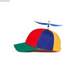 2026Funny Helicopter Propeller Hat – Colorful Adjustable Baseball Cap, Novelty Snapback Hat for Adults & Kids, Lightweight Eye-Catching Party Cap for Festivals, Costumes & TikTok Fun